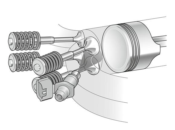 4 valvole per cilindro