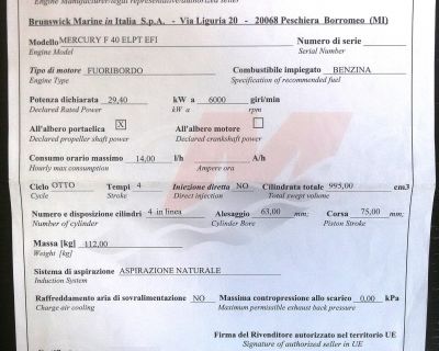 Richiesta duplicato libretto motore / dichiarazione di potenza